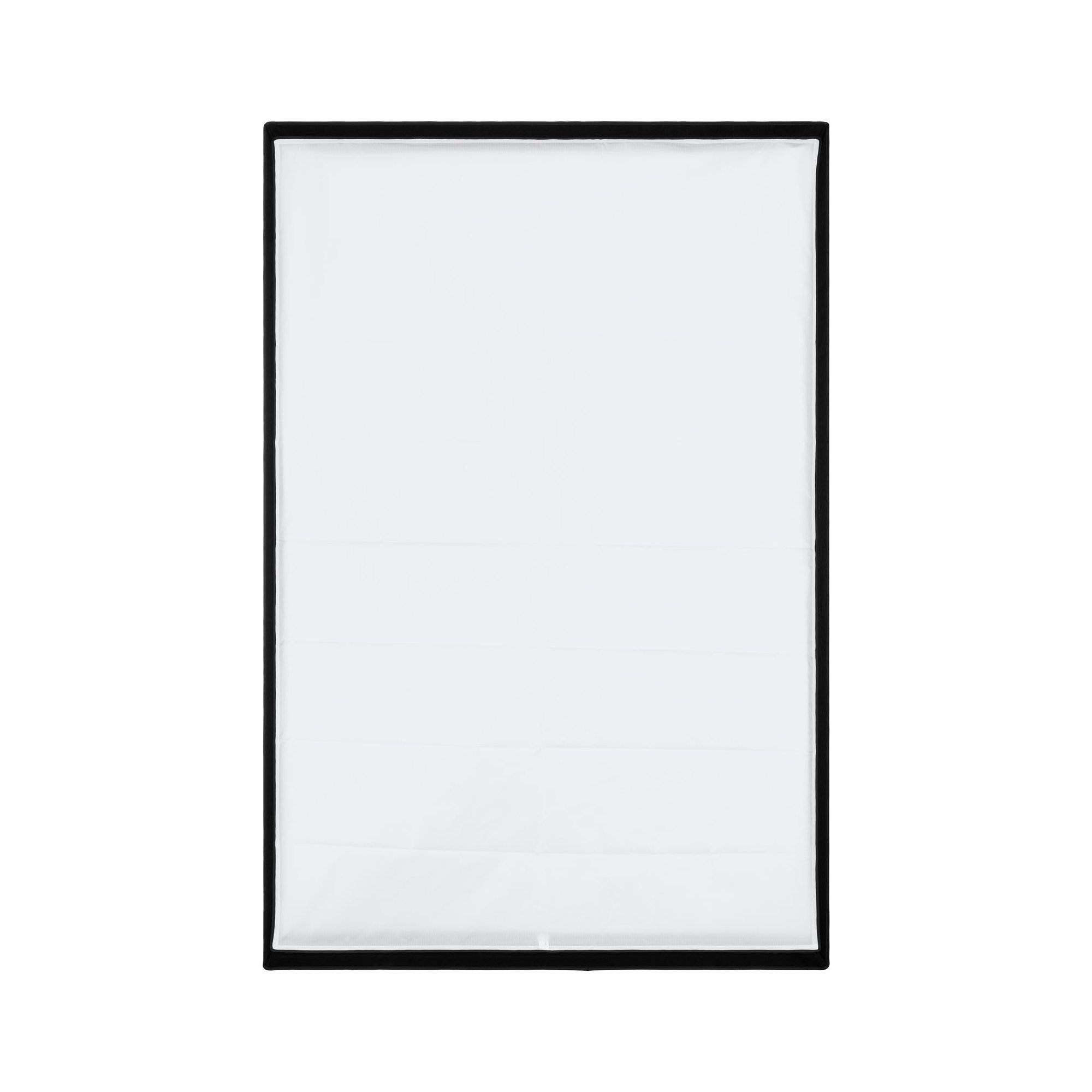 Vorderansicht der Profoto Softbox 4x6 Silver mit gespanntem Frontdiffusor für gleichmäßiges Licht.