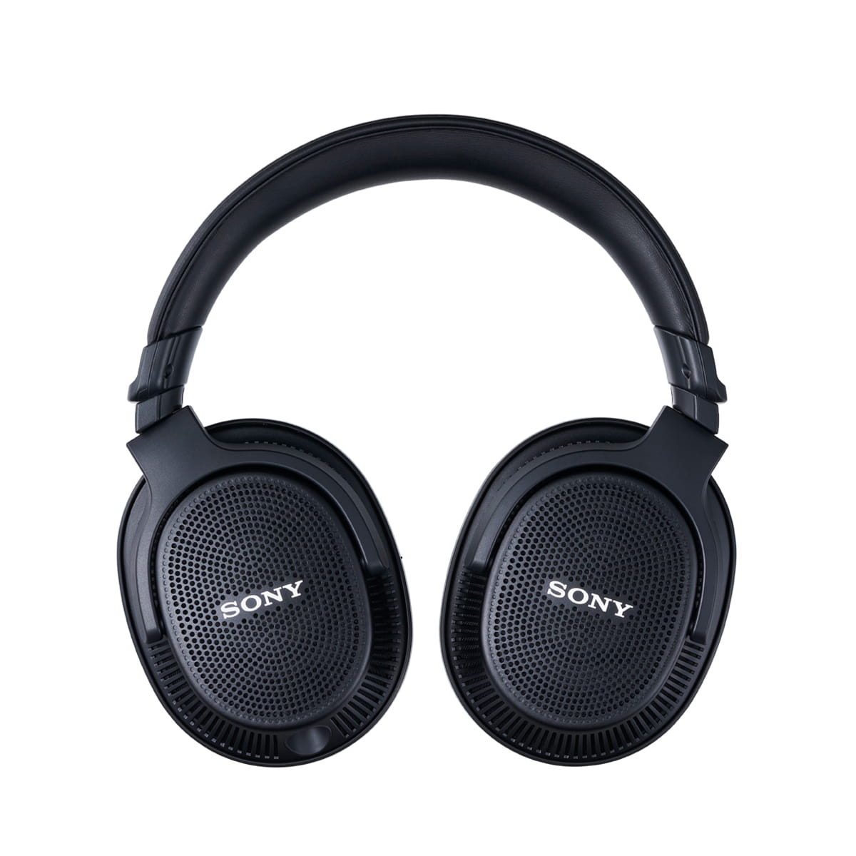Sony MDR-MV1 offene Studio-Kopfhörer in symmetrischer Vorderansicht mit gepolstertem Bügel
