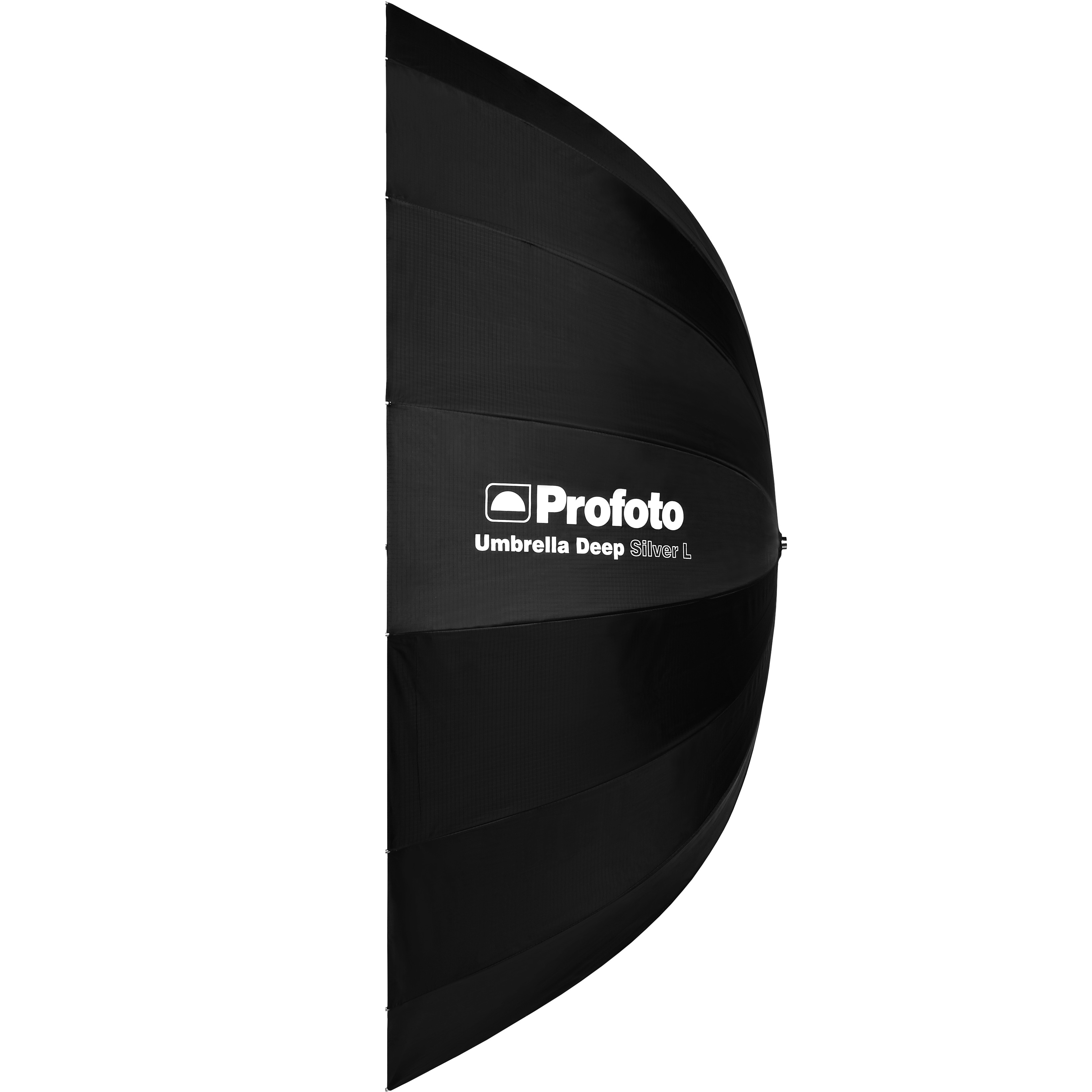 Blitzschirm Deep L Silver 130cm Blitzschirm Deep L Silver 130cm, Seitlich