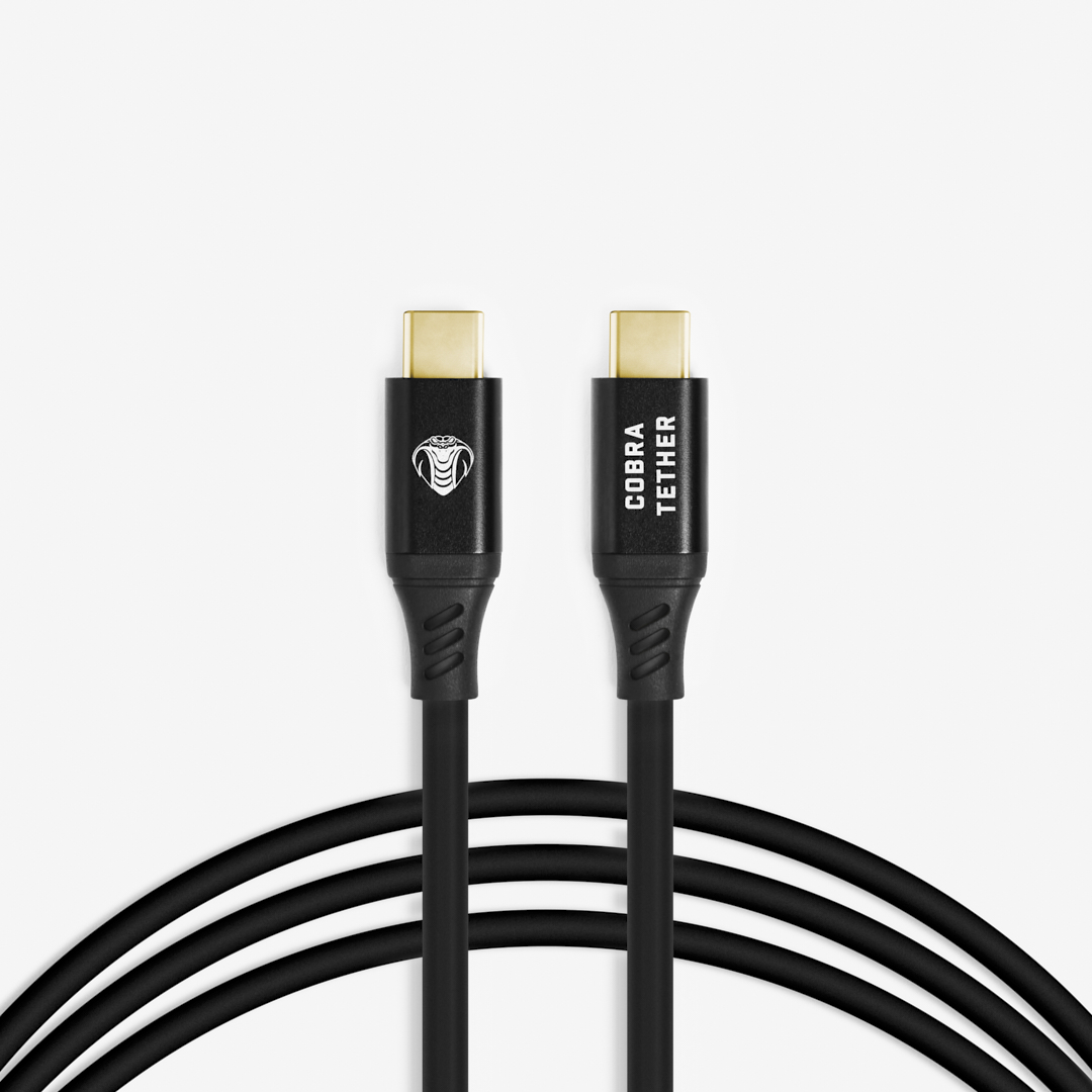 USB-C Tether Kabel (10m, gerader Stecker, schwarz)
