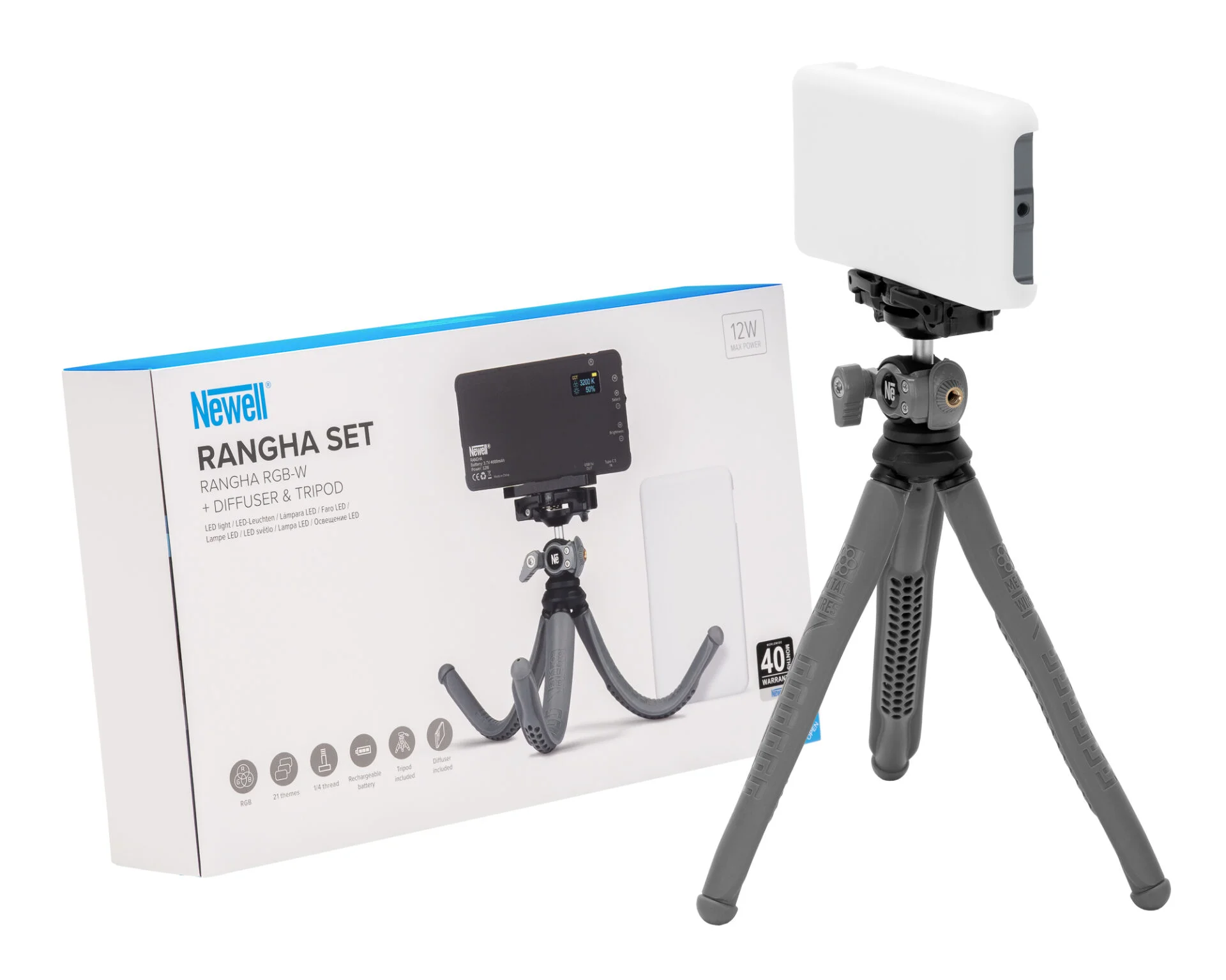 RGB-W LED Lampe Rangha 3 in 1 Set