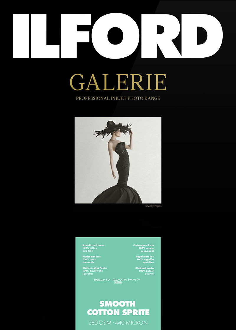 Galerie Smooth Cotton Sprite 280g / A3+ / 25 Blatt Ilford SMooth Cotton Sprite Verpackung