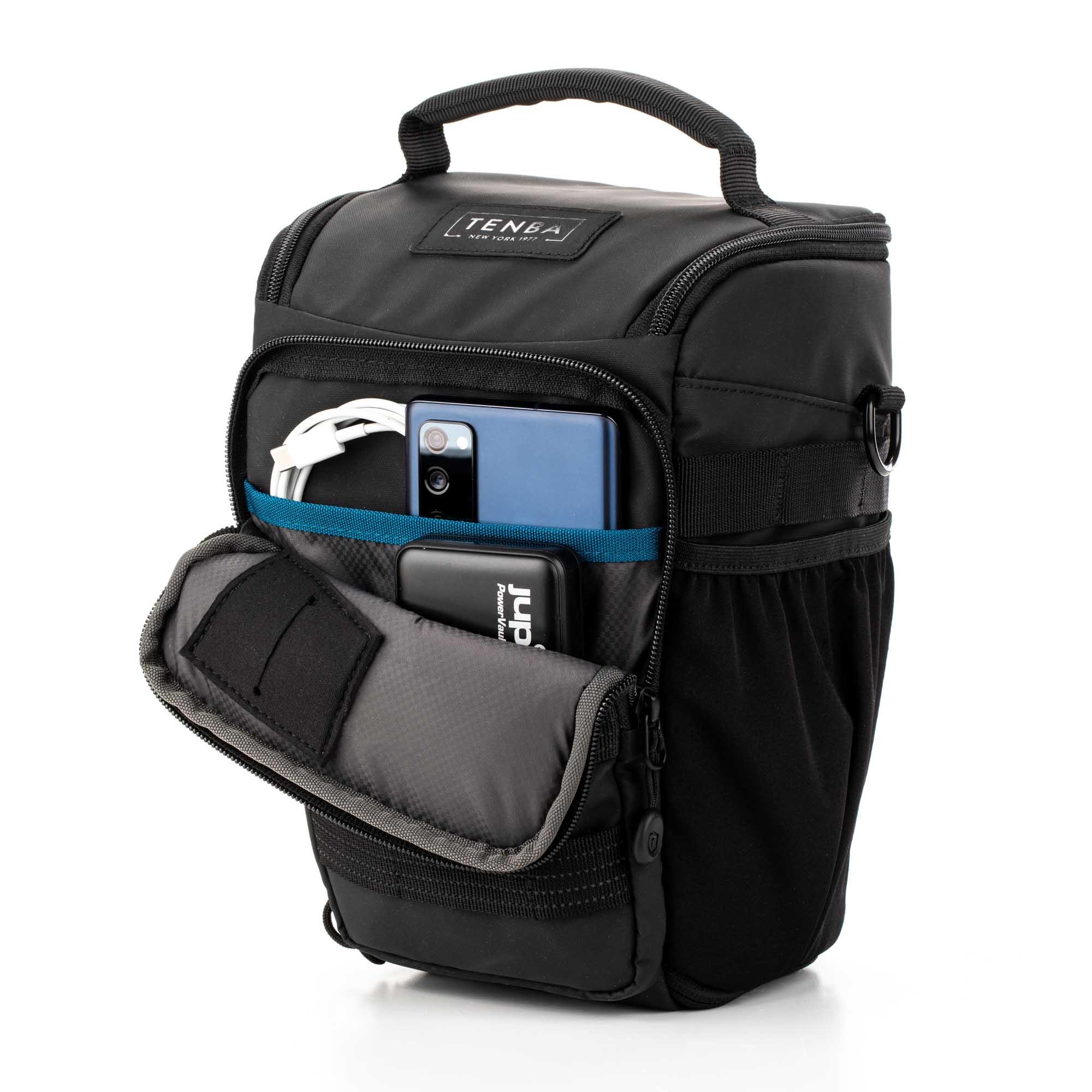 Tanba Axis V2 4L Toploader in Schwarz Frontal offen