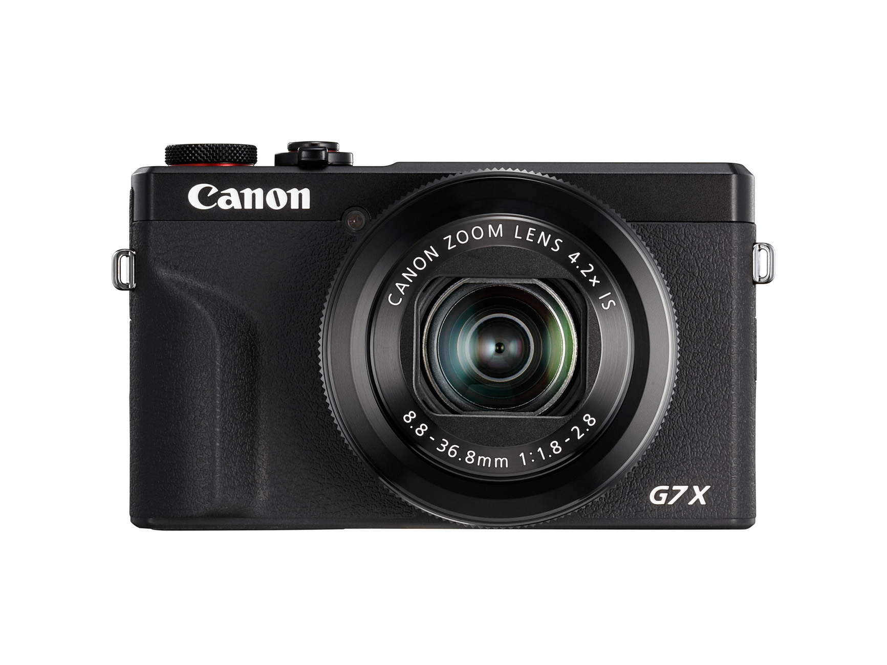 Canon PowerShot G7 X Mark III – Vorderansicht der kompakten Digitalkamera mit integriertem 4,2× Zoomobjektiv