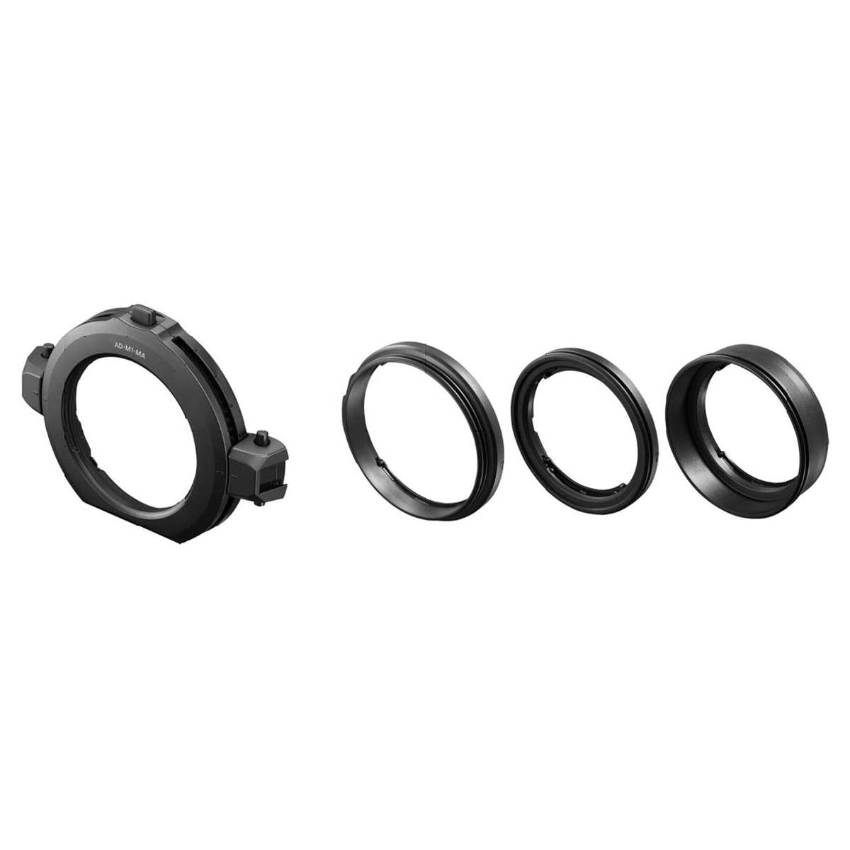 Canon AD-M1-MA Adapter-Set mit mehreren Adapterringen und Befestigungselementen in Vorderansicht