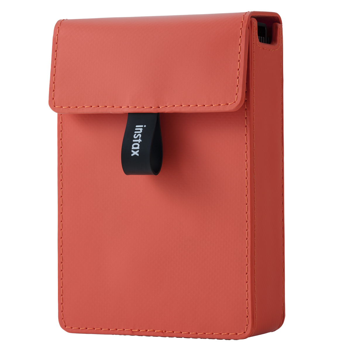 Kameratasche für instax mini Link+ (Orange) FUJIFILM Kameratasche für instax mini Link+ in Orange – Vorderansicht der geschlossenen Tasche mit Magnetverschluss