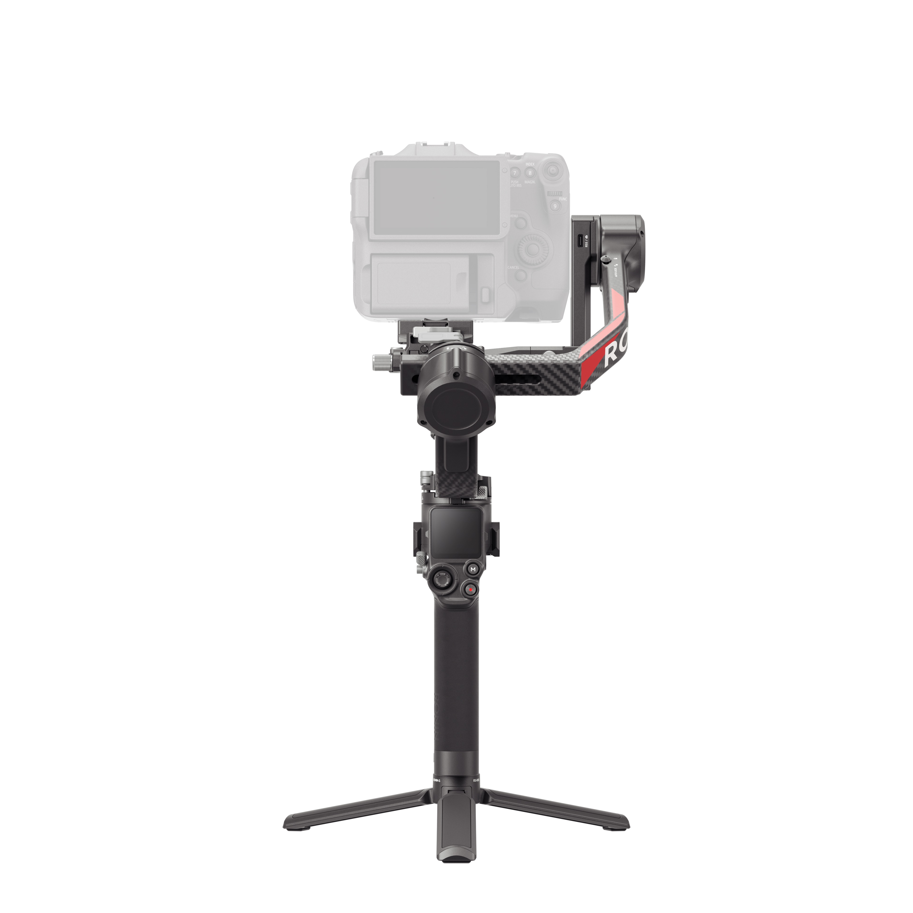 RS 4 Pro Combo DJI 4 RS4 Pro Gimbal mit ausgeklappten Bipod, Rückansicht