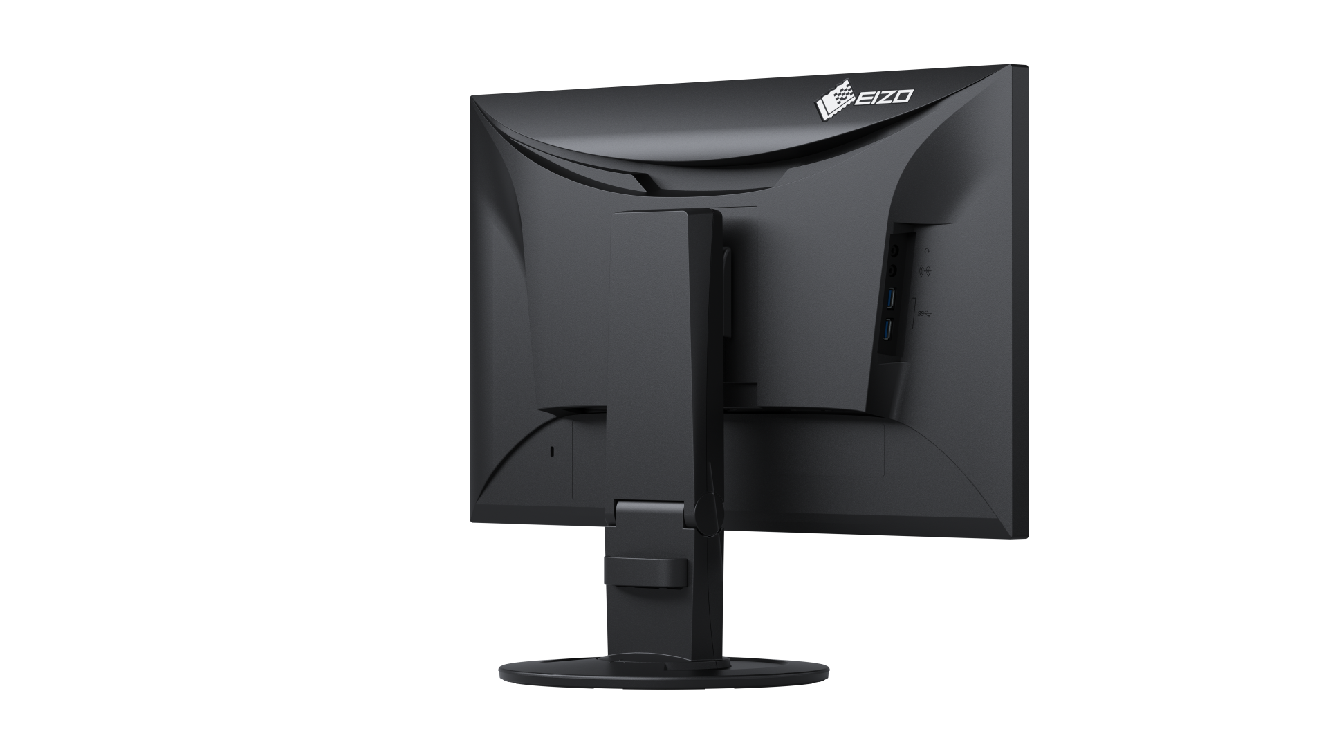 EV2460-BK FlexScan 24'' Eizo EV2460 FlexScan 24" in der Farbe Schwarz, Rückseite leicht nach rechts gedreht