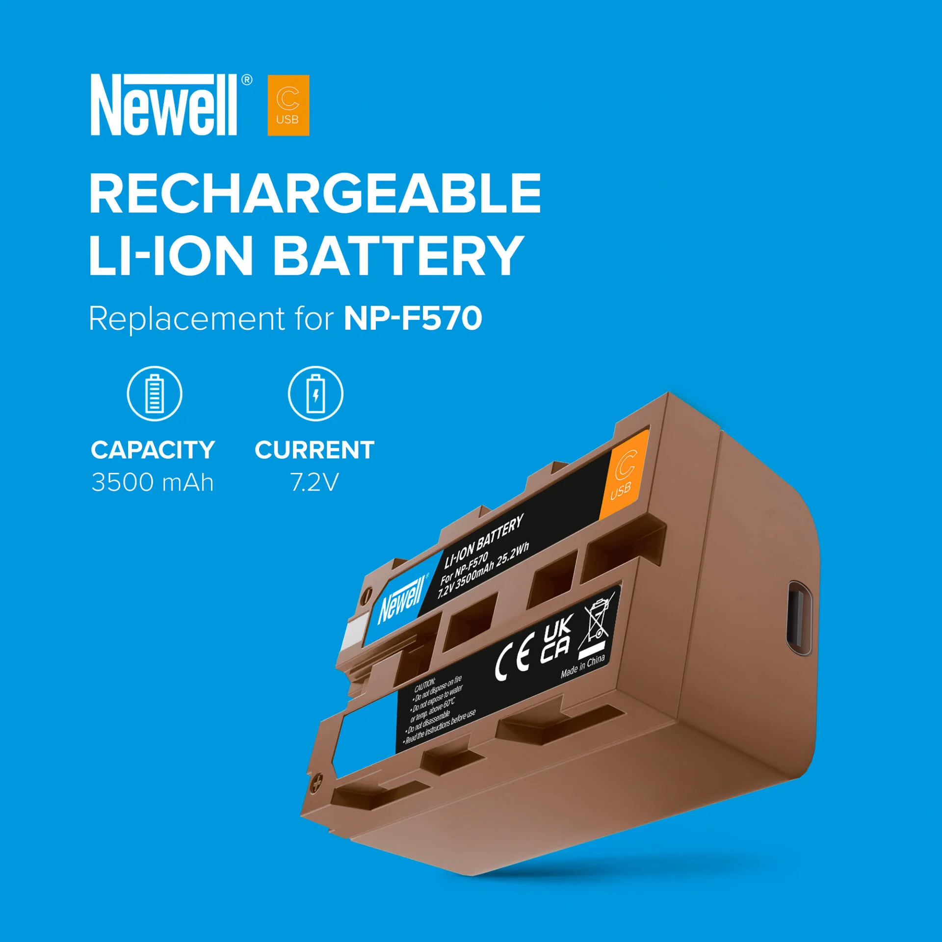 Li-Ion Akku mit USB-C für Sony NP-F570