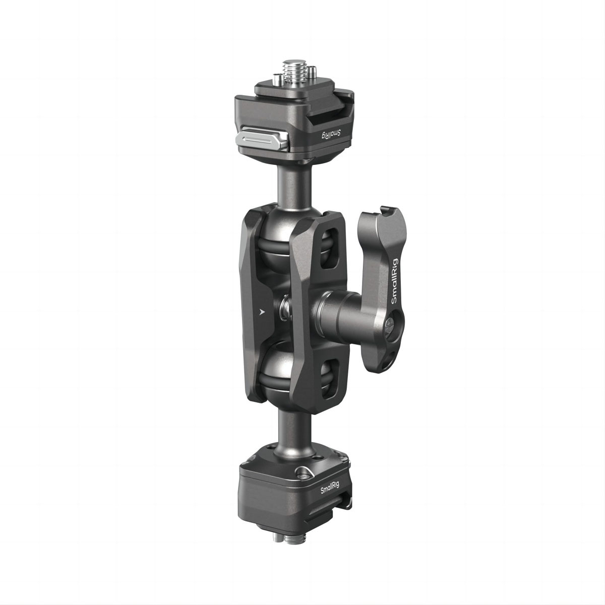 SmallRig 4488 HawkLock H21 Magic Arm mit Kugelkopf – Frontansicht mit Schnellspanner und zentralem Klemmhebel