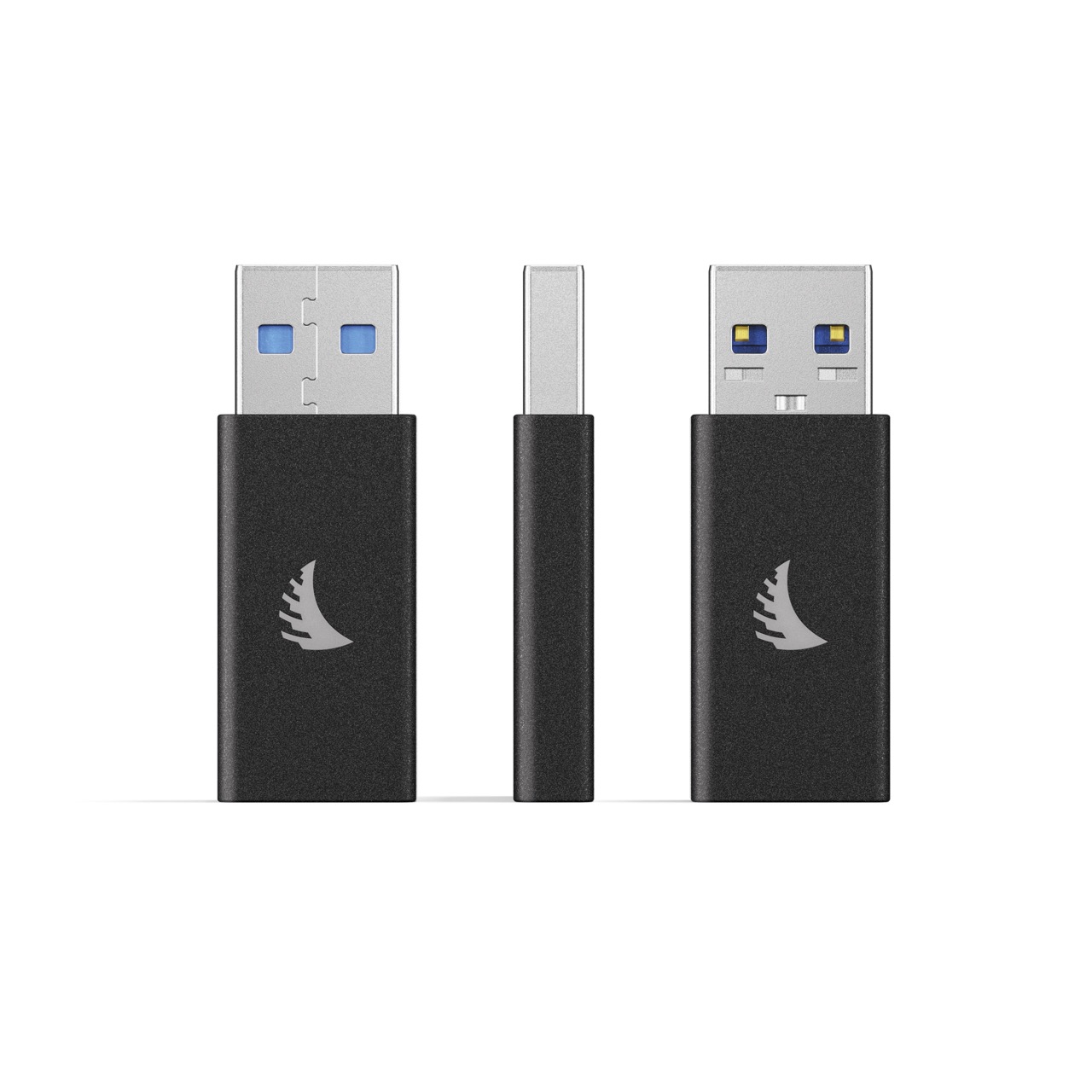 USB 3.1 Gen2 Type-A auf Type-C Adapter (schwarz) Angelbird USB 3.2 Type-A to Type-C Adapter, Standing 3 Sides