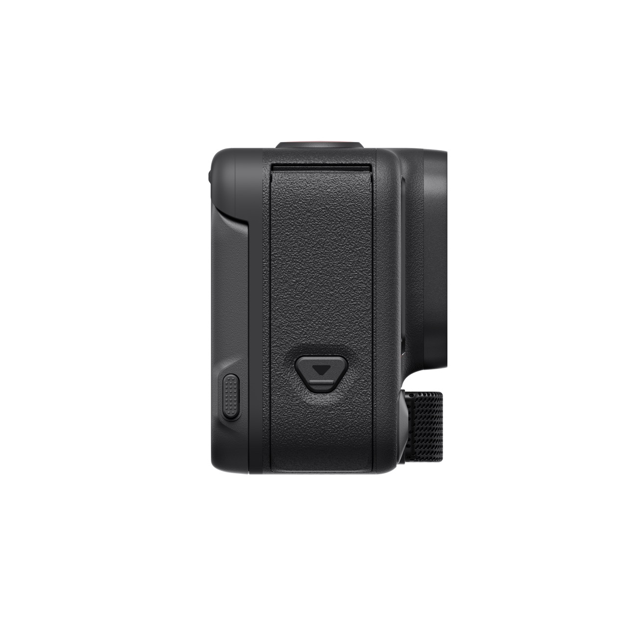 Ace Pro 2 Standard Bundle (Nachtschwarz) Insta360 Ace Pro 2 – rechte Seitenansicht mit Klappe für Anschlüsse und Gehäuseabdeckung