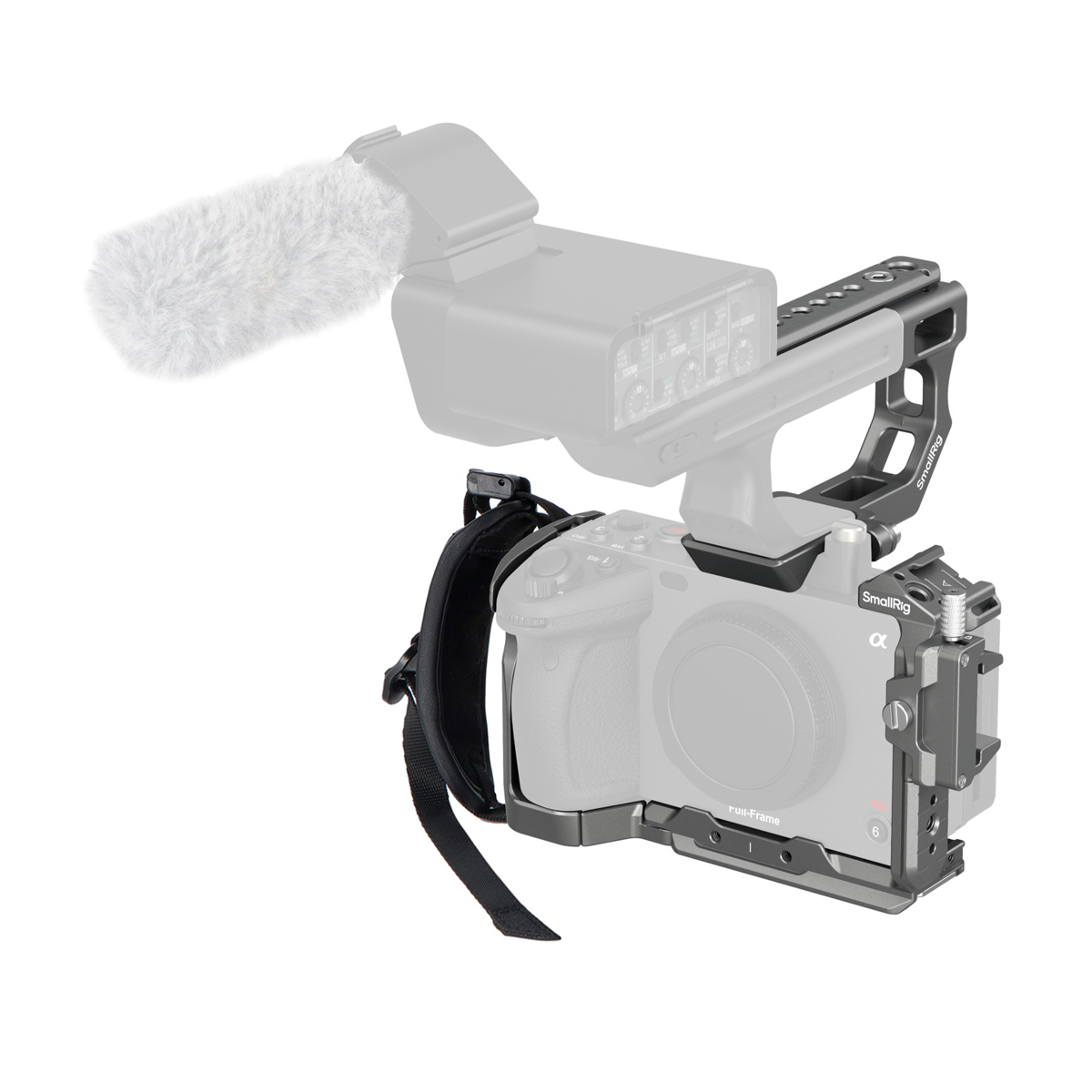 SmallRig 4771 HawkLock QR Advanced Kit für Sony FX3 und FX30 mit Top-Handle und Mikrofonhalterung