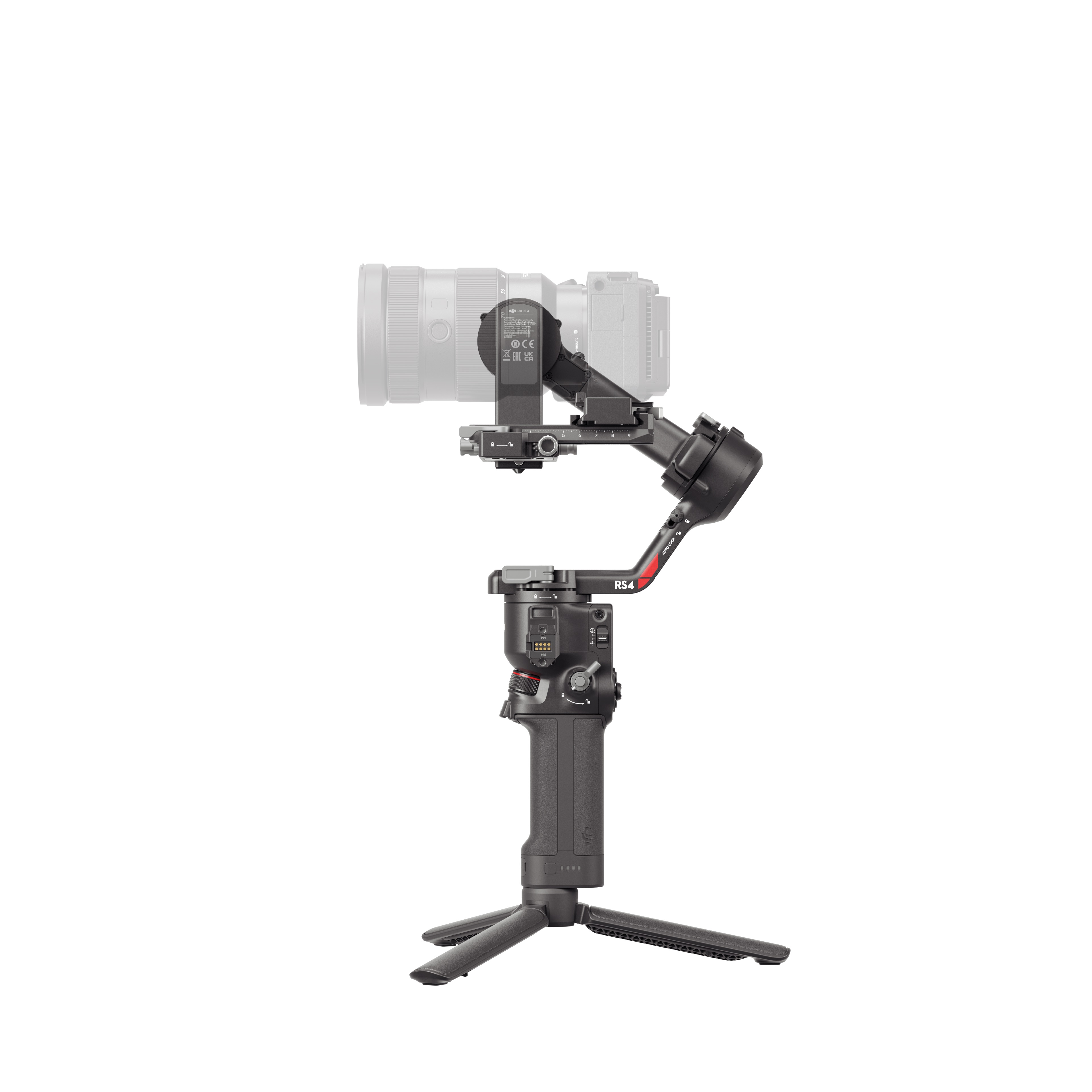 DJI RS 4 Gimbal mit Tripod, von rechts