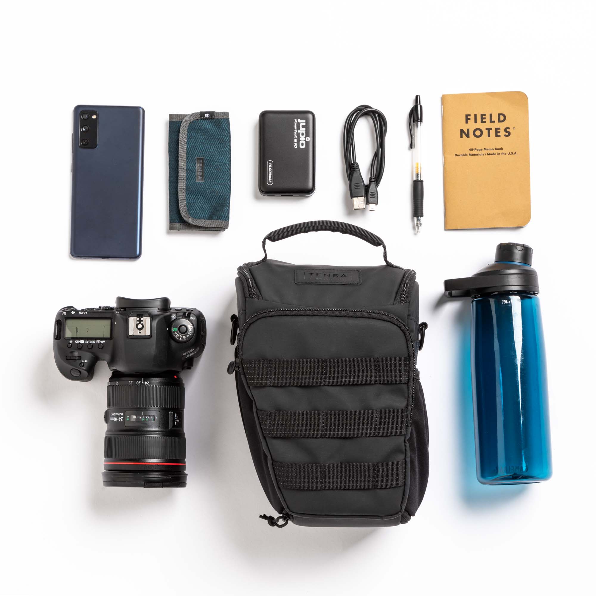 Tanba Axis V2 4L Toploader in Schwarz, Potentielle Ladung der Tasche 