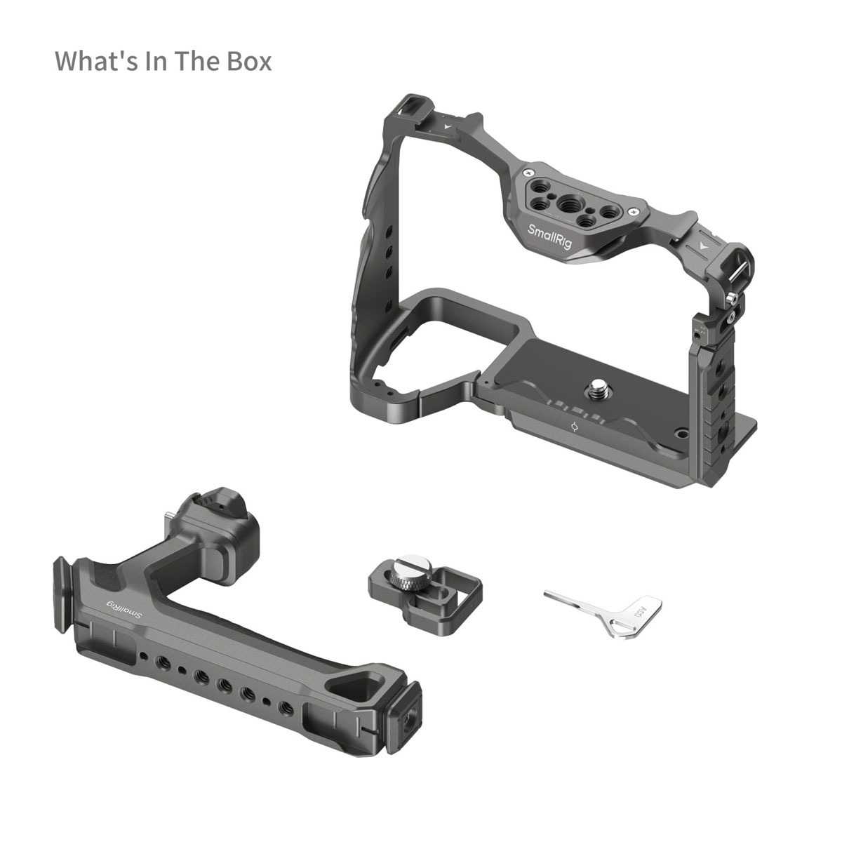 SmallRig 4538 HawkLock QR Kit Cage – Lieferumfang mit Cage, Griff, Schrauben und Werkzeug