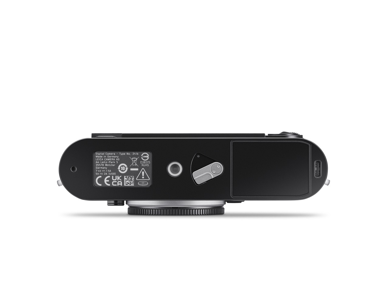Leica M11 Schwarz Glänzend,  Unterseite