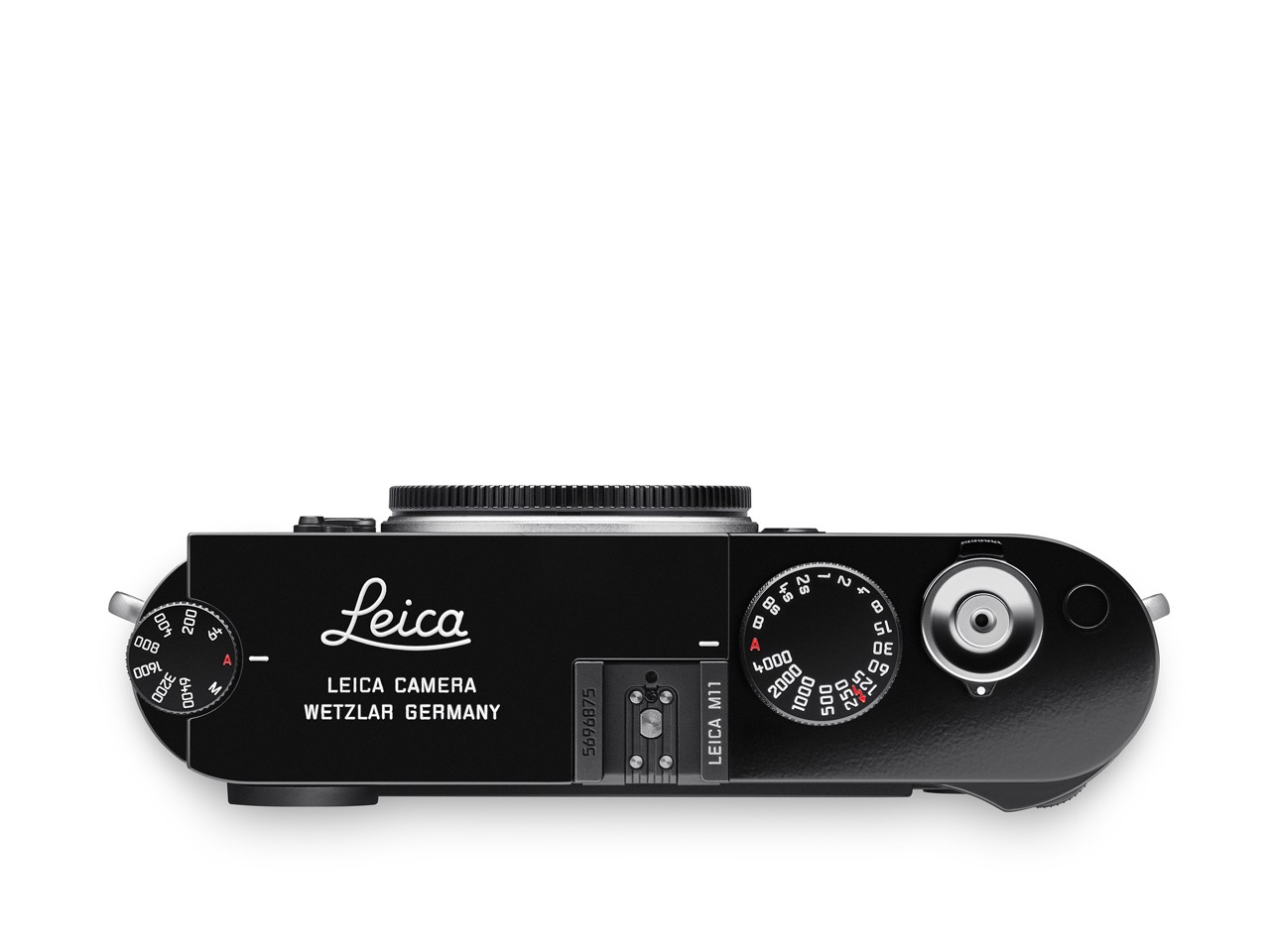 Leica M11 Schwarz Glänzend,  Draufsicht