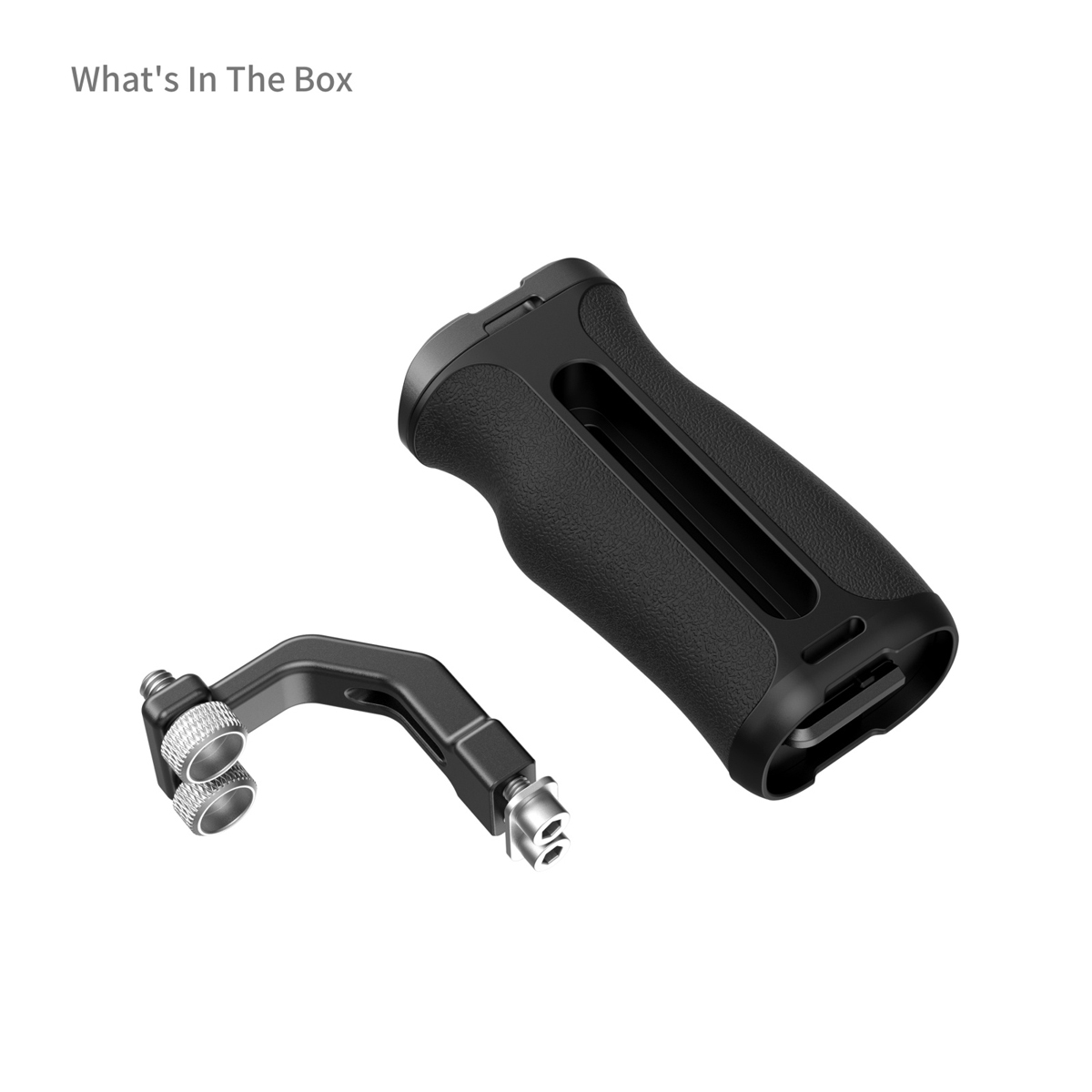 SmallRig 4756 Mini-Seitengriff – Lieferumfang mit Griffkörper und abnehmbarem Montagesegment mit Schrauben