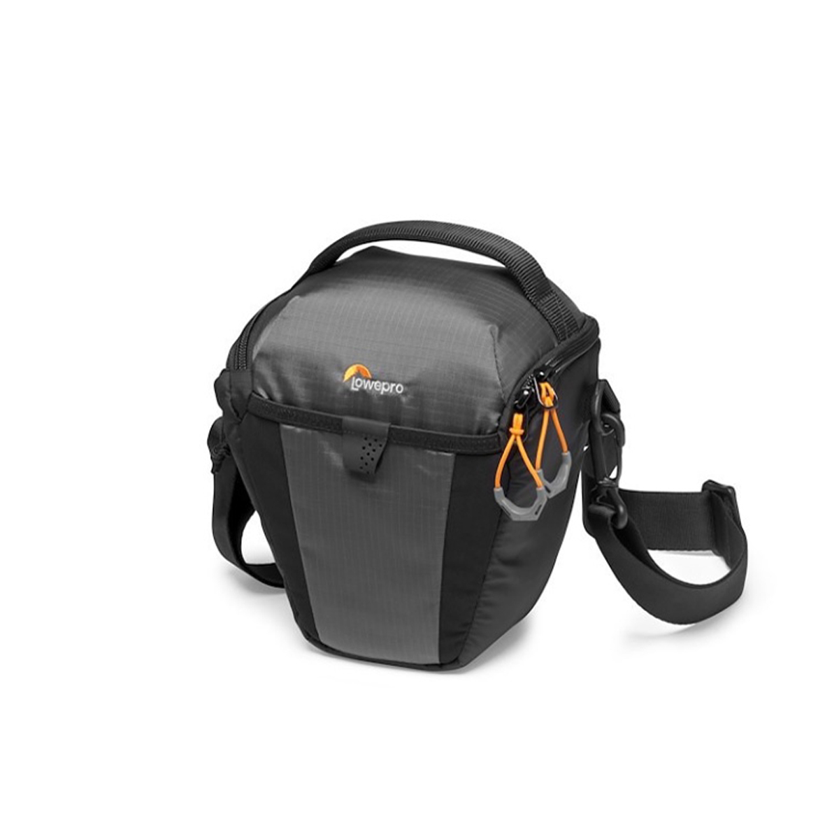 Lowepro Toploader Photo Active TLZ 45 AW – Vorderansicht der kompakten Kameratasche mit Tragegriff und Reißverschluss