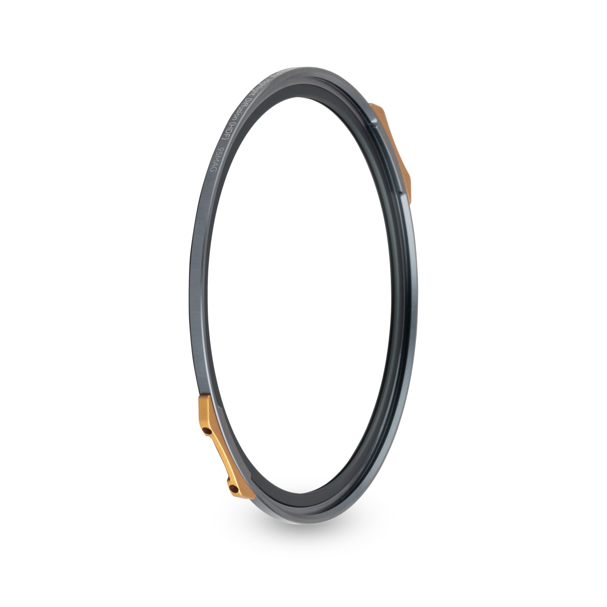 JetMag Pro Highlight Diffusion Magnetic Filter 1/2 (95MAG) in flacher Draufsicht mit magnetischem Filterrahmen für Objektive