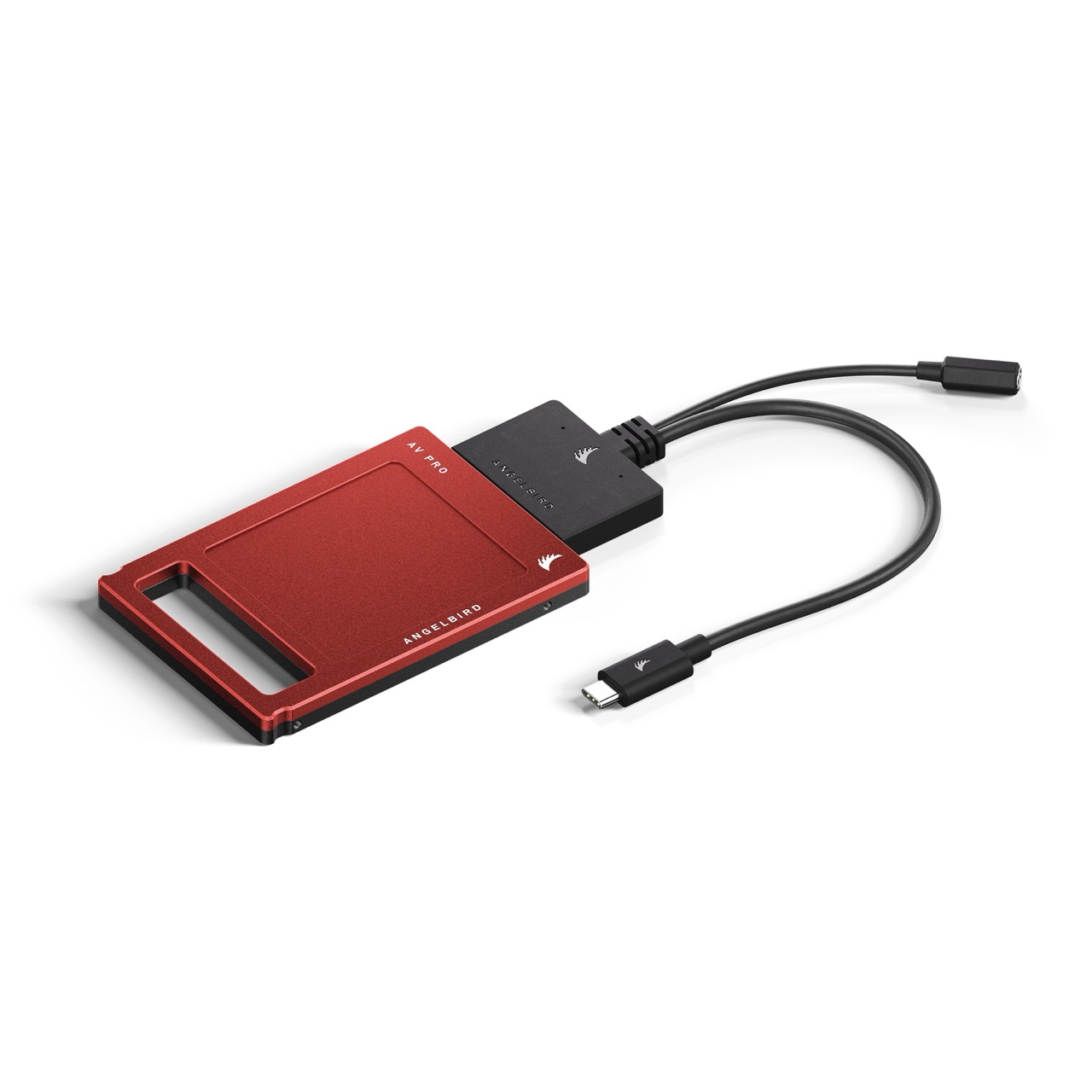 USB-C-auf-SATA Adapter Angelbird USB-C to SATA Adapter, Anwendungsbeispiel des Kabels an einem Drive