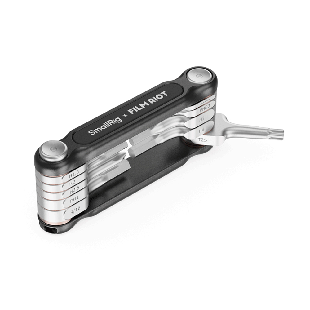 SmallRig x FILM RIOT 10-in-1 Klappschlüssel-Satz – kompakter Multischlüssel mit ausklappbaren Bits