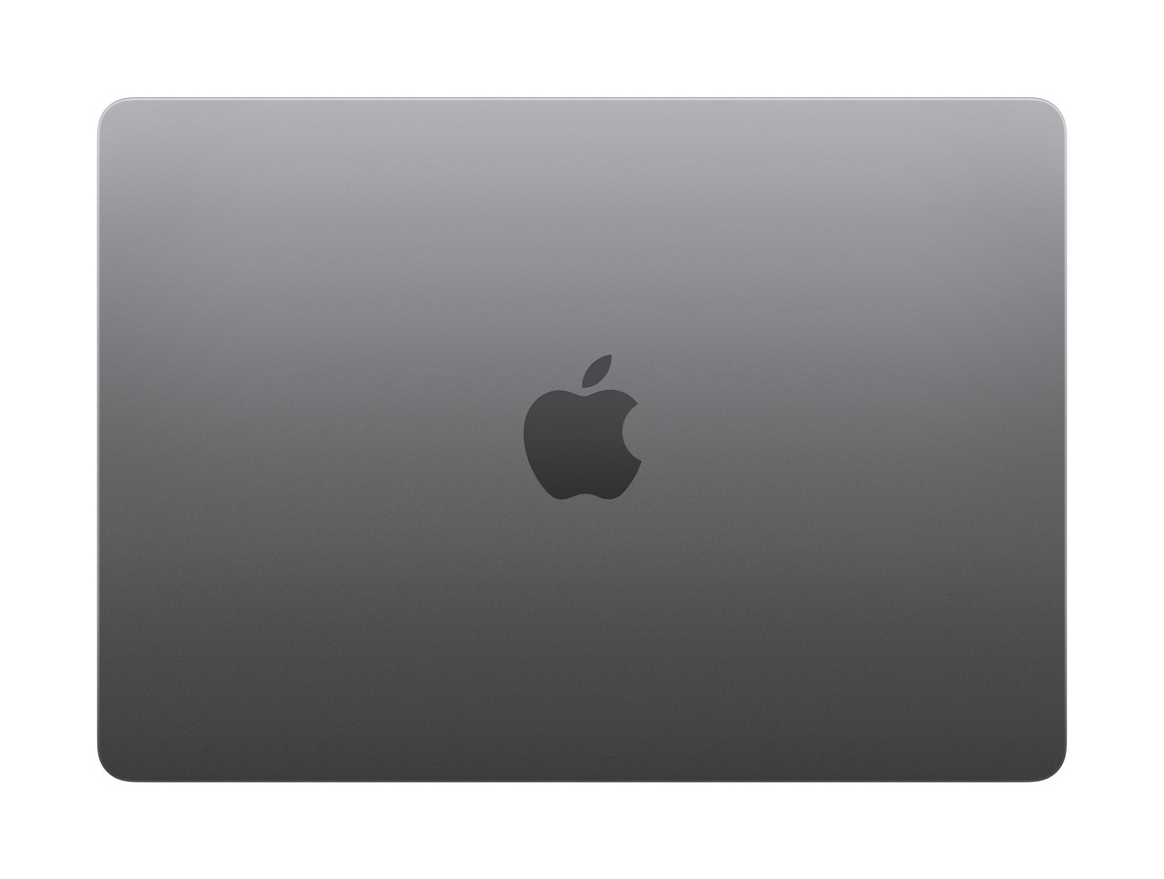 Apple MacBook Air M3 13 Zoll in Space Gray von Oben mit zugeklapptem Bildschirm